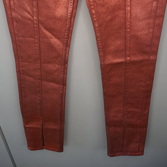 HUDSON Jeans Harlow Ultra High-Rise Cigarette Jeans Cinnamon Glitter size 25 - Picture 7 of 16